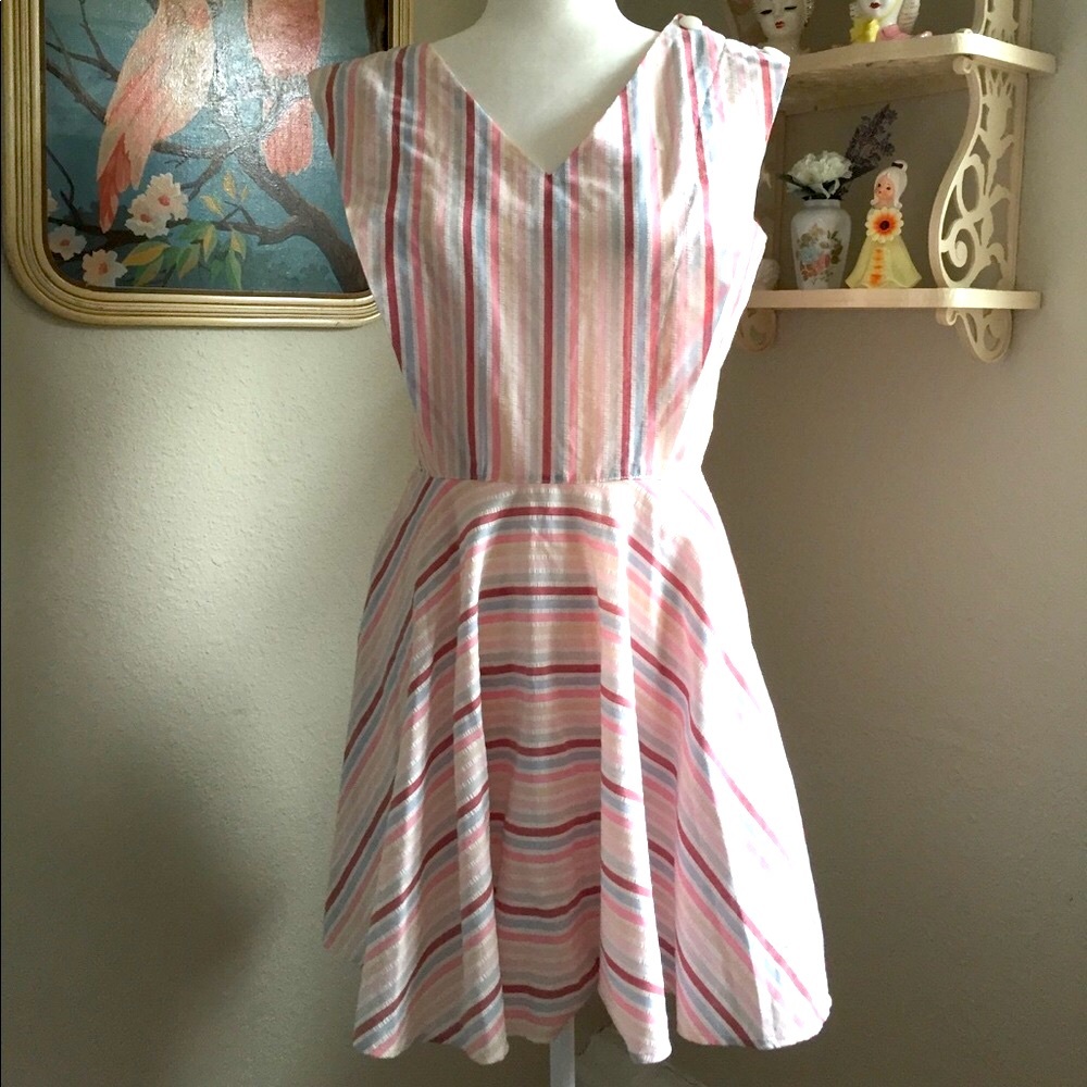 1980’s Pastel Striped Mini Dress